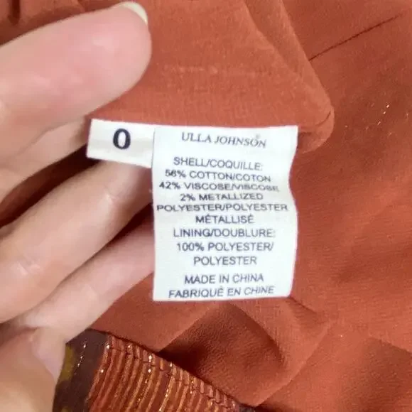 Ulla Johnson Mini Dress in Brown and Orange - Picture 9 of 9